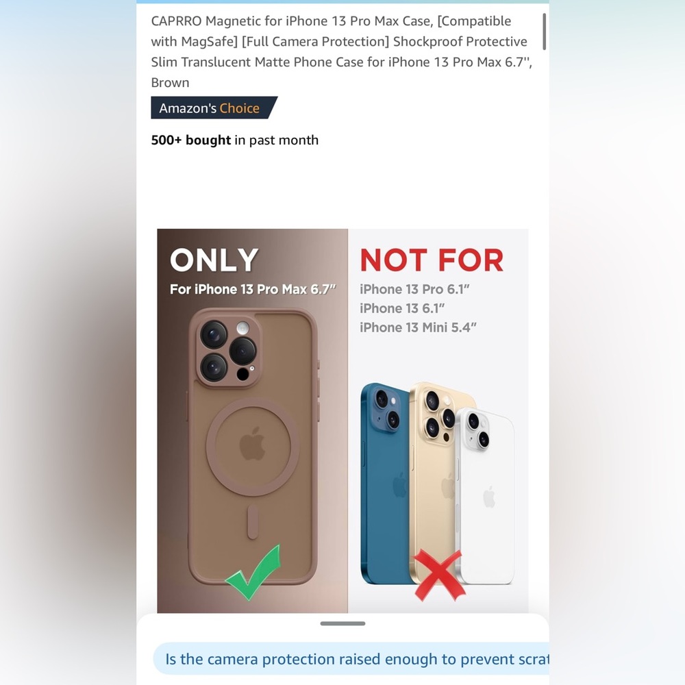 Brown Magnetic Phone Case for iPhone 13 Pro Max